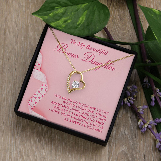 To My Bonus Daughter |  Forever Love Necklace |