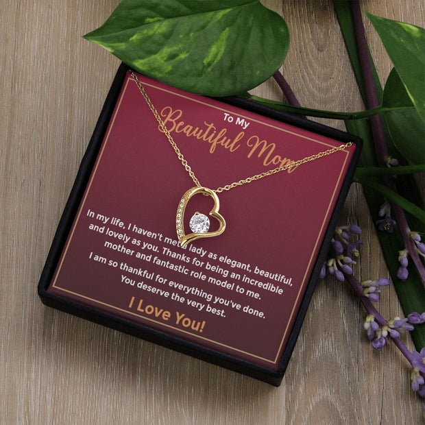 To My Beautiful Mom|  Forever Love Necklace | Mother's Day| Birthday