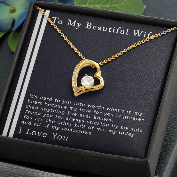To My Beautiful Wife | Forever Love Necklace