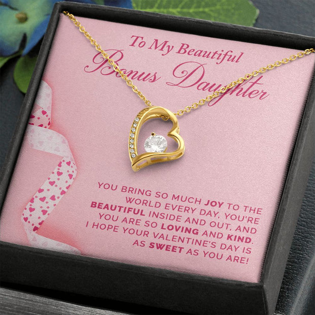 To My Bonus Daughter |  Forever Love Necklace |