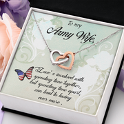 Interlocking Hearts Necklace for Army Wife