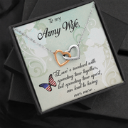Interlocking Hearts Necklace for Army Wife
