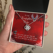 Love Knot Necklace for Firefighter Wife