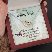 Interlocking Hearts Necklace for Army Wife