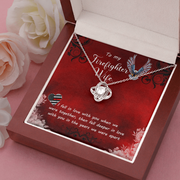 Love Knot Necklace for Firefighter Wife