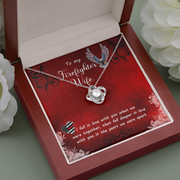 Love Knot Necklace for Firefighter Wife